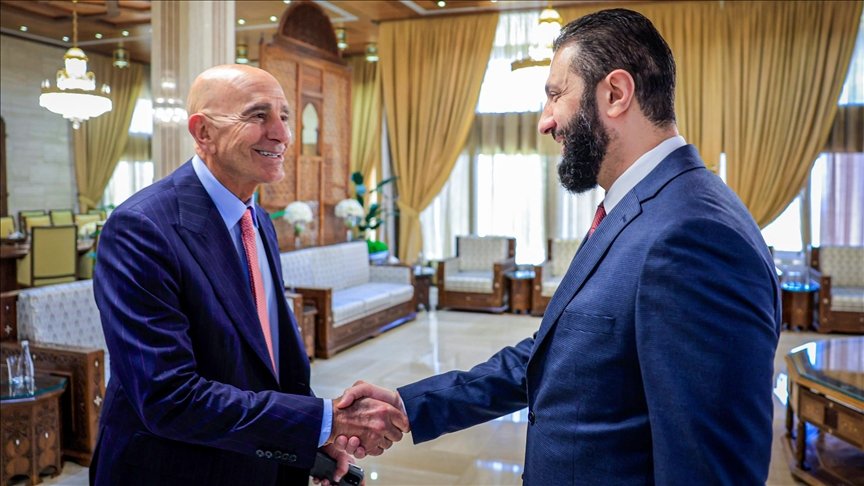 Suriye Cumhurbaşkanı Şara, ABD’nin Suriye Özel Temsilcisi Tom Barrack ile Şam’da görüştü